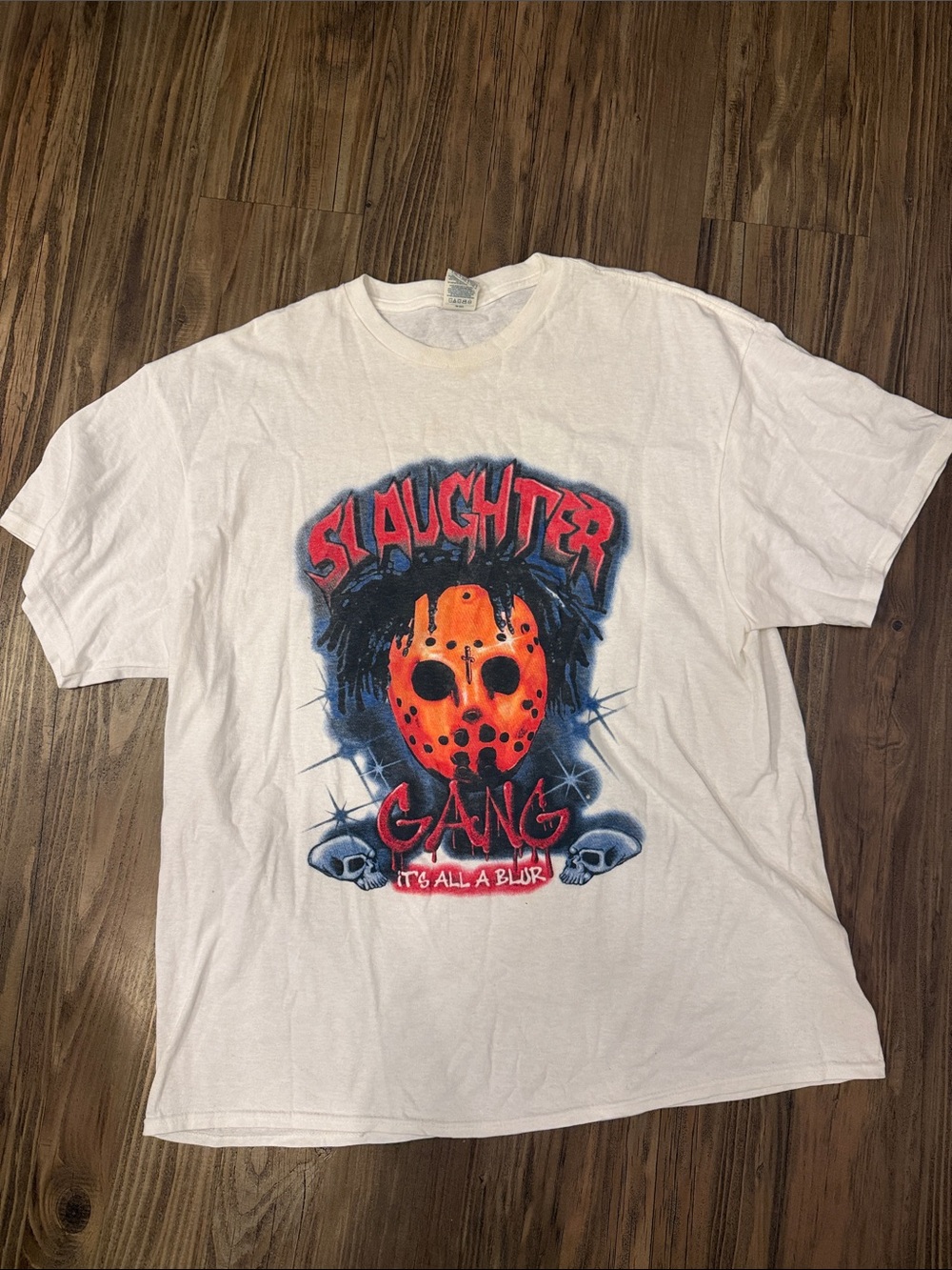 Drake - It’s All a Blue Concert T-Shirt - White with Orange Mask Print